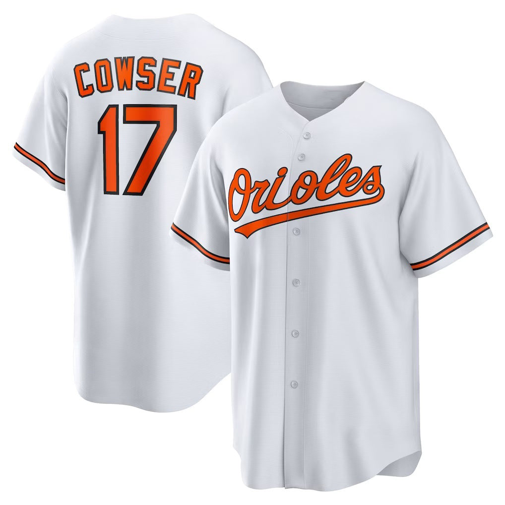 Boles Baltimore Orioles #17 Colton Cowser White  Home Replica Jersey