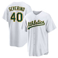 Boles  Oakland Athletics  #40 Luis Severino White  Home Replica Jersey
