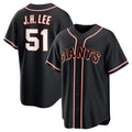Boles  San Francisco Giants #51 Jung Hoo Lee Black  Out Stitched Jersey