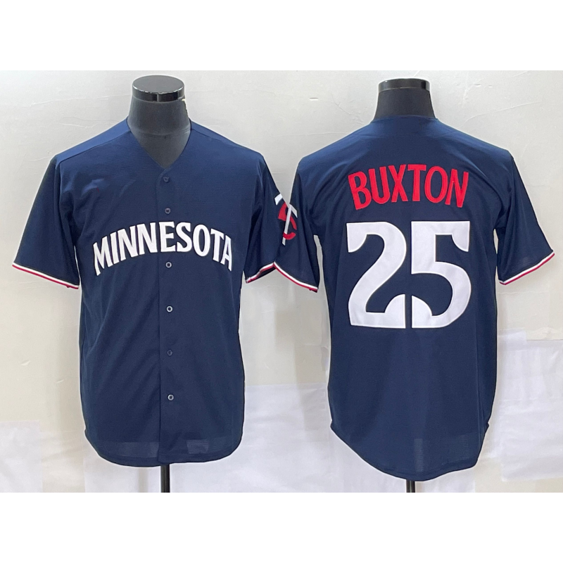 Boles  Minnesota Twins #25 Byron Buxton 2023 Navy Blue  Cool Base Stitched Jersey