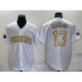 Boles  San Diego Padres #13 Manny Machado White  2022 All Star Stitched Cool Base Jersey