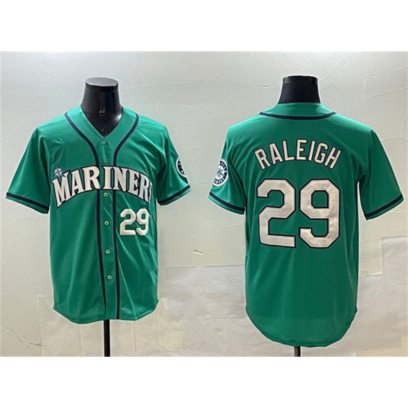 Boles Seattle Mariners #29 Cal Raleigh Aqua  Limited Stitched jersey