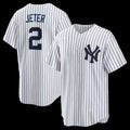 Boles  New York Yankees #2 Derek Jeter White  Home Retired Player Replica Jersey