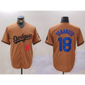 Boles Los Angeles Dodgers #18 Yoshinobu Yamamoto Number Olive  Cool Base Limited Stitched Jersey 2
