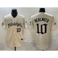 Boles  Philadelphia Phillies #10 J.T. Realmuto Cream  Gothic Vapor Limited Stitched Jersey
