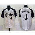 Boles  Chicago Cubs #4 Pete Crow-Armstrong White  Black 'Gothic North Side Edition' Vapor Premier Limited Stitched Jersey