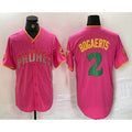 Boles  San Diego Padres #2 Xander Bogaerts Pink  Fashion Jersey