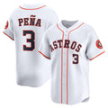 Boles Houston Astros #3 Jeremy Pe?a White  Home Limited Player Jersey