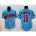 Boles  Cleveland Guardians #11 Jos¨¦ Ram¨ªrez Blue  Vapor Premier Limited Stitched Jersey
