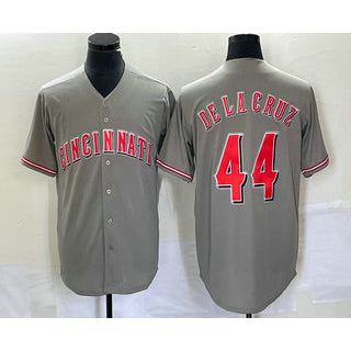 Boles Cincinnati Reds #44 Elly De La Cruz Grey  Cool Base Stitched Jersey 2