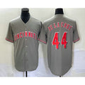 Boles Cincinnati Reds #44 Elly De La Cruz Grey  Cool Base Stitched Jersey 2