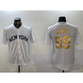 Boles  New York Yankees #99 Aaron Judge White  Pinstripe Fashion Cool Base Jersey 2