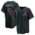 Boles  Arizona Diamondbacks #4 Ketel Marte Black  Alternate Replica Jersey