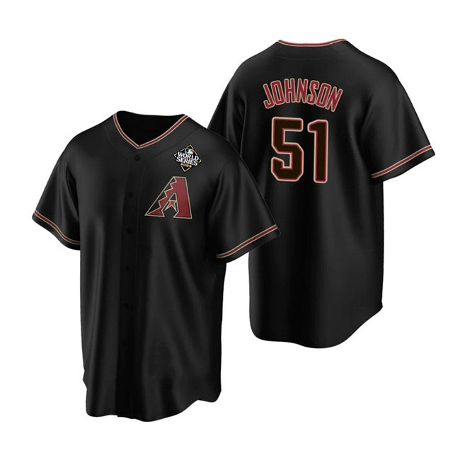 Boles  Arizona Diamondbacks #51 Randy Johnson Black  2023 World Series Cool Base Stitched Jersey