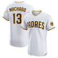 Boles  San Diego Padres #13 Manny Machado White  Home Elite Player Jersey