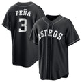 Boles Houston Astros #3 Jeremy Pena Black  Lights Out Limited Stitched Jersey