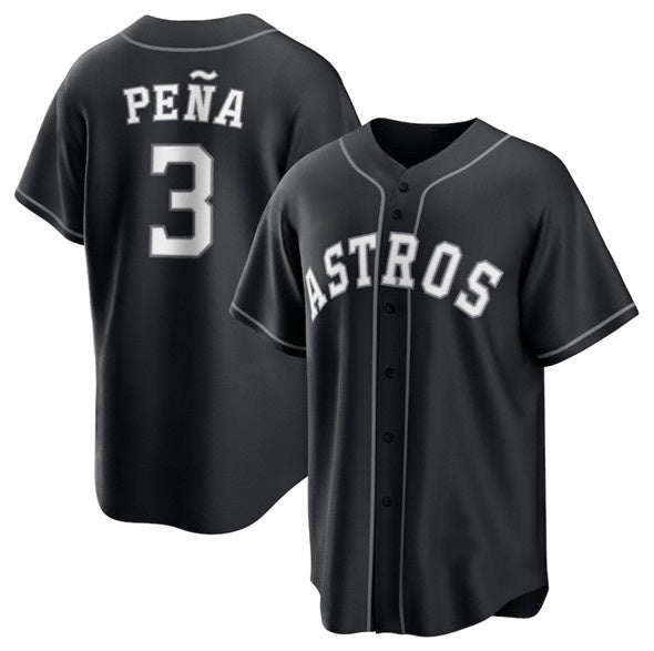 Boles Houston Astros #3 Jeremy Pena Black  Lights Out Limited Stitched Jersey