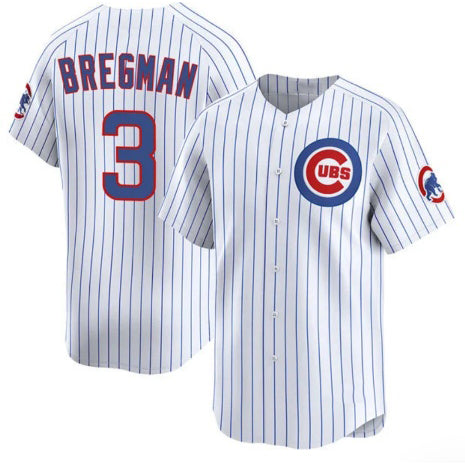 Boles  Chicago Cubs #3 Alex Bregman White  2026 Home Limited Stitched Jersey