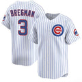 Boles  Chicago Cubs #3 Alex Bregman White  2026 Home Limited Stitched Jersey