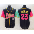 Boles  San Diego Padres #23 Fernando Tatis Jr Black  NEW 2023 City Connect Cool Base Stitched Jersey