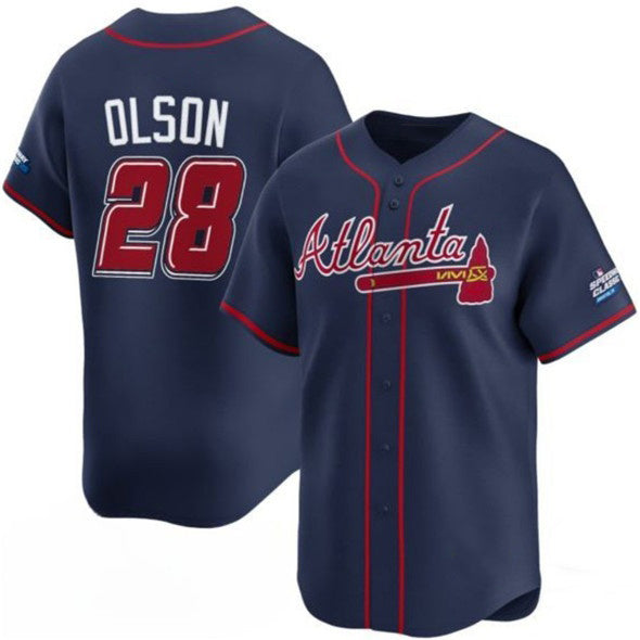 Boles Atlanta Braves #28 Matt Olson Navy  2025 Speedway Classic Alternate Limited Stitched Jersey