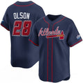 Boles Atlanta Braves #28 Matt Olson Navy  2025 Speedway Classic Alternate Limited Stitched Jersey