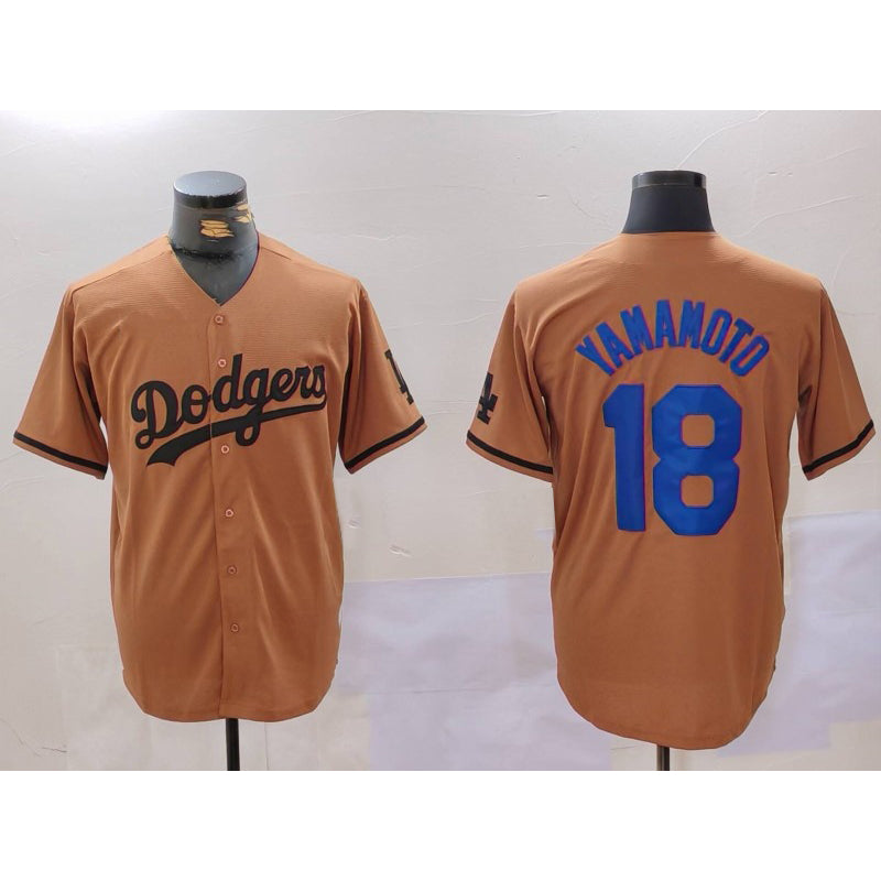 Boles Los Angeles Dodgers #18 Yoshinobu Yamamoto Olive  Cool Base Limited Stitched Jersey