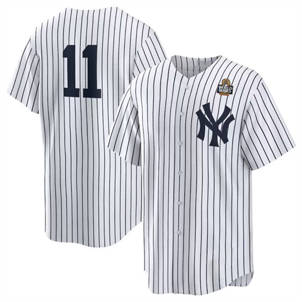 Boles  New York Yankees #11 Anthony Volpe White  2024 World Series Cool Base Stitched Jersey
