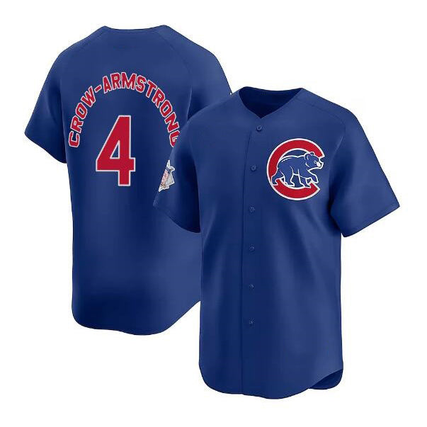 Boles  Chicago Cubs #4 Pete Crow-Armstrong Royal  Limited Stitched Jersey