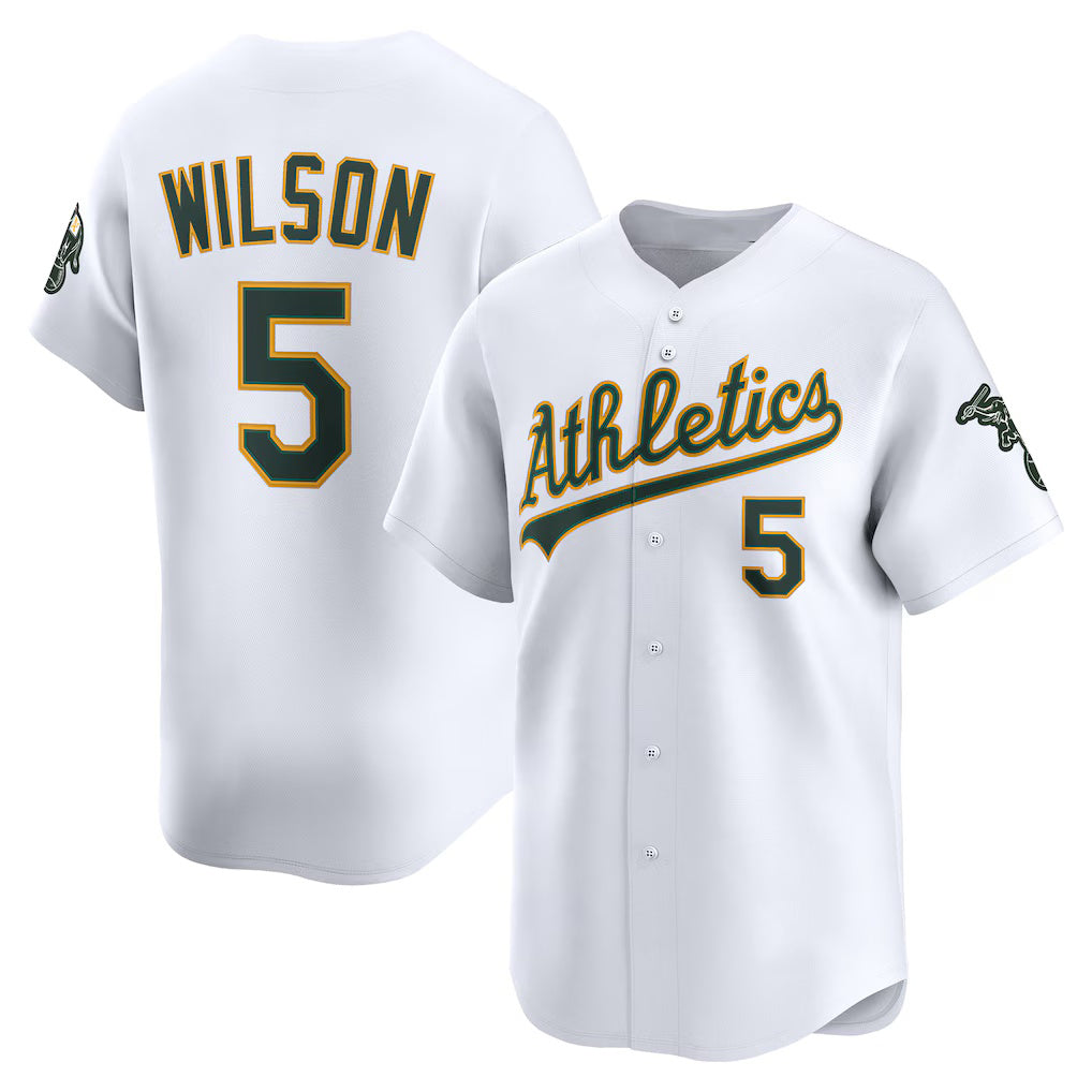 Boles  Oakland Athletics  #5 Jacob Wilson White  Home Limited Player Jersey