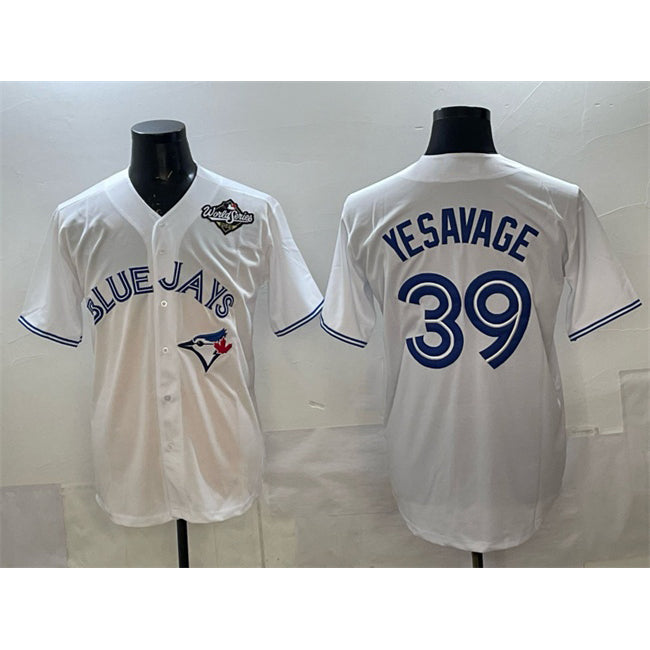 Boles  Toronto Blue Jays #39 Trey Yesavage White  2025 World Series Home Cool Base Stitched Jersey