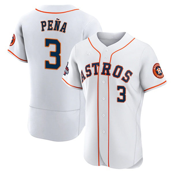 Boles Houston Astros #3 Jeremy Pena 2022 World Series White  Flex Base Stitched Jersey