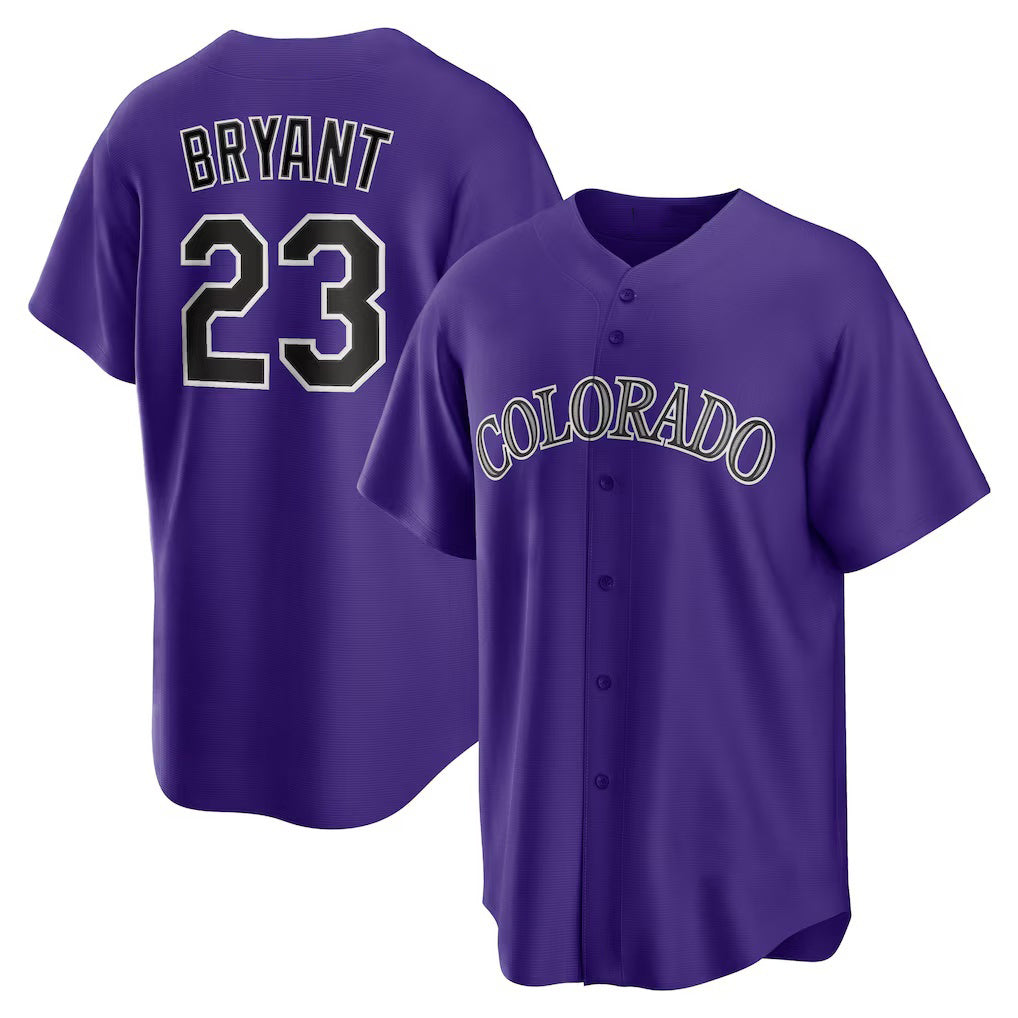 Boles  Colorado Rockies #23 Kris Bryant Purple  Alternate Replica Player Jersey