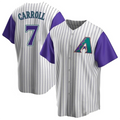 Boles A.Diamondbacks #7 Corbin Carroll Player Cream Throwback Cooperstown Limited Personalized Stitched Jerseys