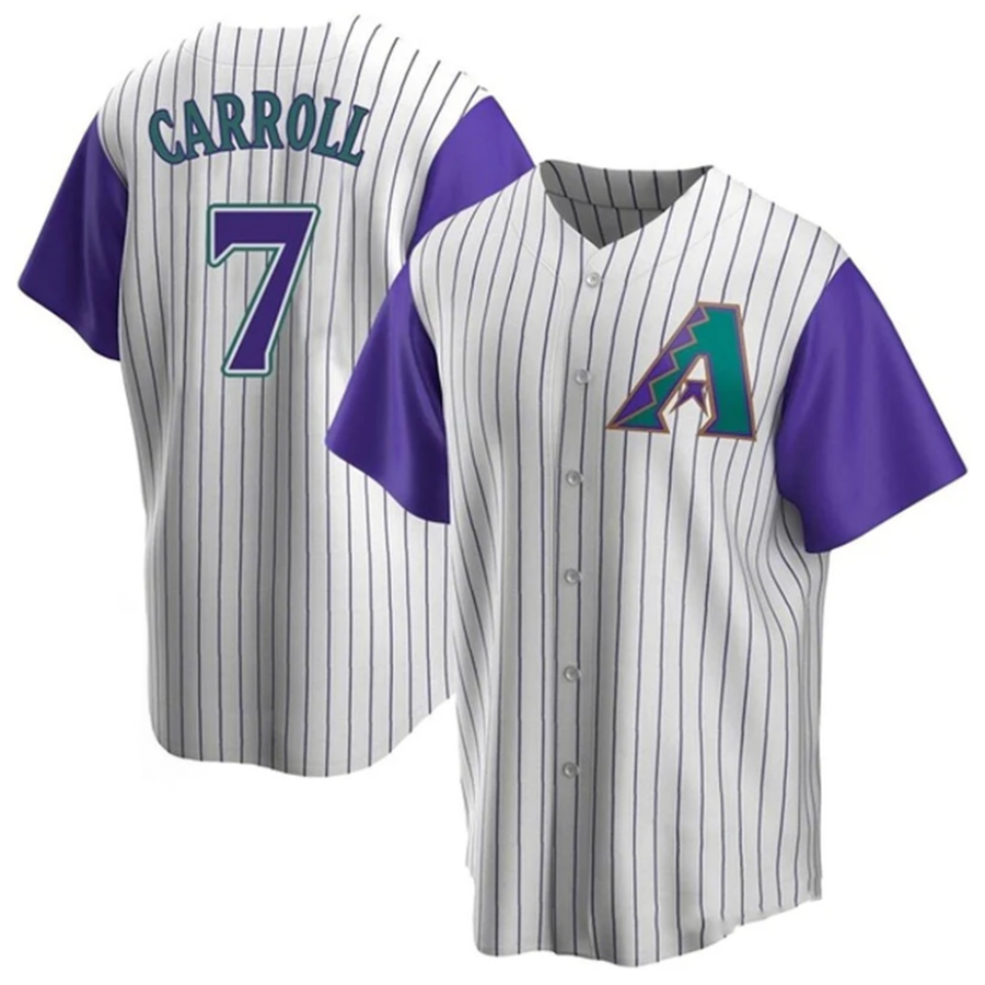 Boles A.Diamondbacks #7 Corbin Carroll Player Cream Throwback Cooperstown Limited Personalized Stitched Jerseys