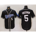 Boles Los Angeles Dodgers #5 Freddie Freeman Number Black  Cool Base With Patch Stitched Jerseys
