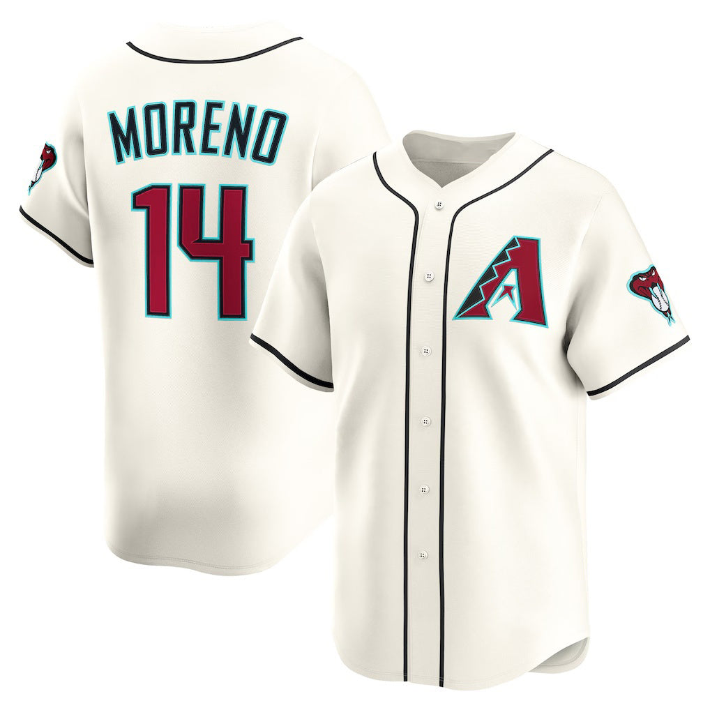Boles  Arizona Diamondbacks #14 Gabriel Moreno Cream  Home Limited Player Jersey