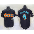 Boles  Chicago Cubs #4 Pete Crow-Armstrong Black  'Graffiti North Side Edition' Vapor Premier Limited Stitched Jersey