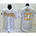 Boles Atlanta Braves #27 Austin Riley White  2022 All Star Stitched Flex Base Jersey