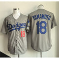 Boles Los Angeles Dodgers #18 Yoshinobu Yamamoto Gray  Cool Base Stitched Jersey