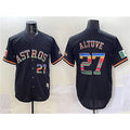 Boles Houston Astros #27 Jose Altuve Black  Mexico With World Serise Champions Patch Cool Base Stitched Jersey