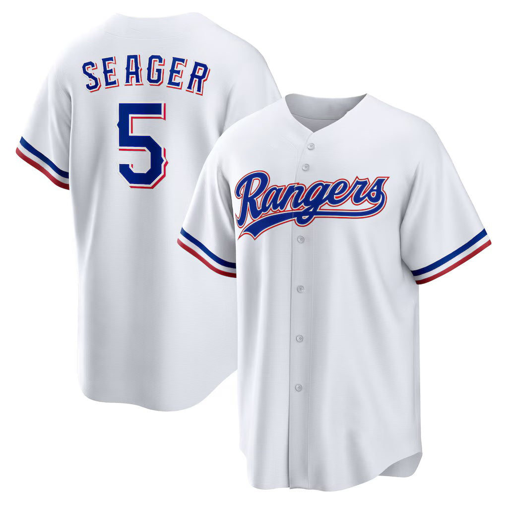 Boles Texas Rangers #5 Corey Seager White  Home Replica Player Jersey