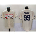Boles  New York Yankees #99 Aaron Judge Cream  Limited Stitched Jersey 2