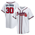 Boles Atlanta Braves #30 Drake Baldwin White  Home Replica Jersey