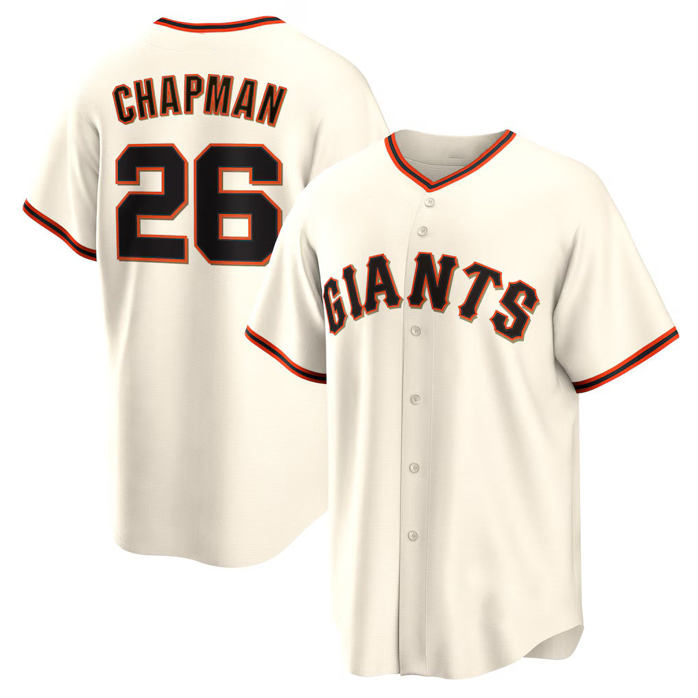 Boles  San Francisco Giants #26 Matt Chapman Cream  Home Replica Jersey