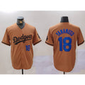 Boles Los Angeles Dodgers #18 Yoshinobu Yamamoto Number Olive  Cool Base Limited Stitched Jerseys