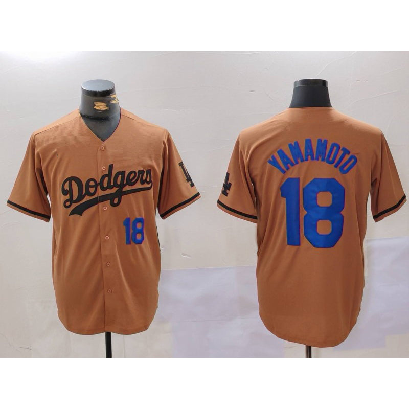 Boles Los Angeles Dodgers #18 Yoshinobu Yamamoto Number Olive  Cool Base Limited Stitched Jerseys