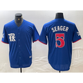 Boles Texas Rangers #5 Corey Seager Royal Blue  2023 City Connect Stitched Jersey