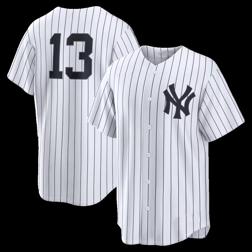 Boles  New York Yankees #13 Jazz Chisholm Jr. White  Home Replica Jersey