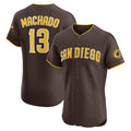 Boles  San Diego Padres #13 Manny Machado Brown  Road Elite Jersey
